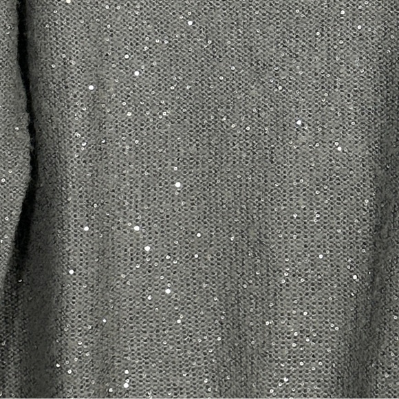 Ann Taylor size XL gray sparkly open weave sweater, lightweight, date night - Picture 3 of 10